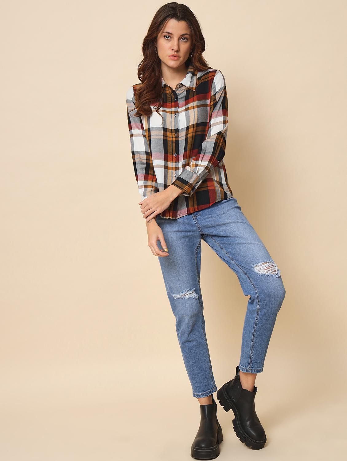checkered regular shirt - 20017945 - Standard Image - 3