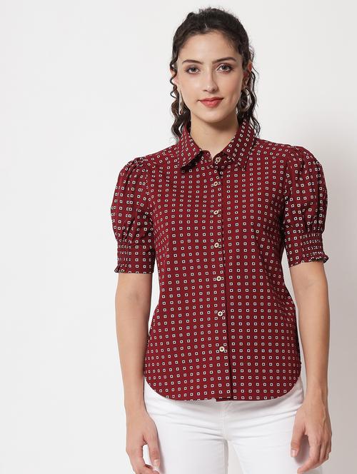 red printed shirt - 20017952 -  Standard Image - 0