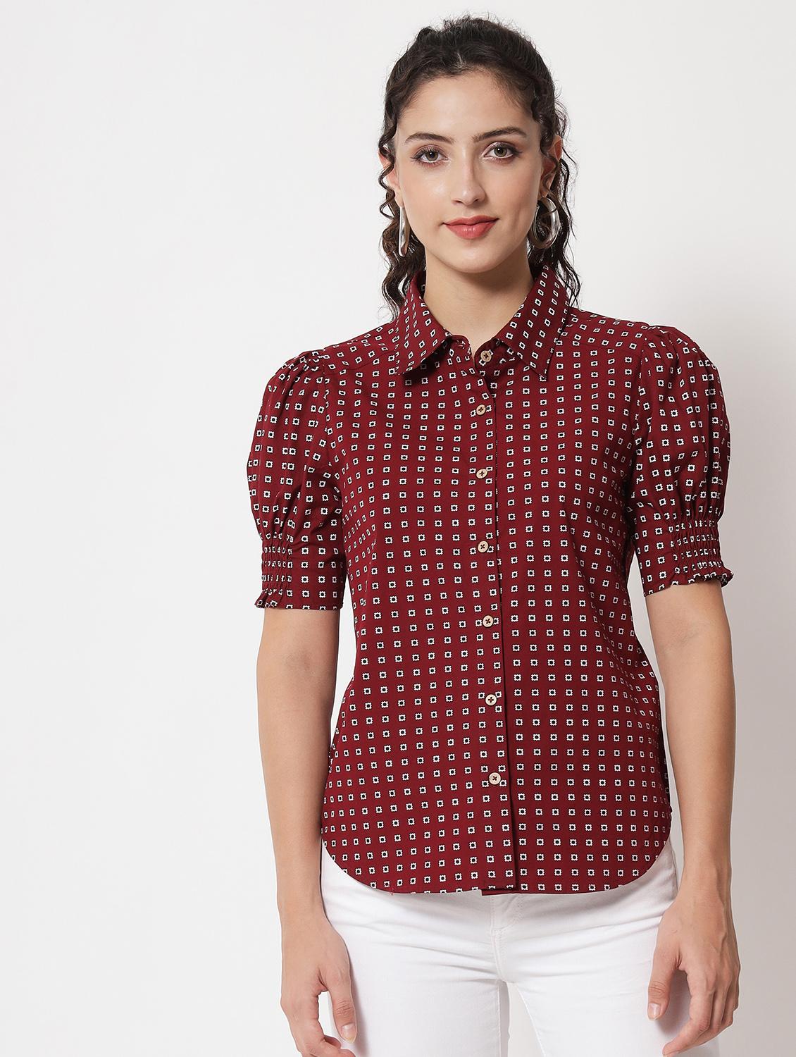 red printed shirt - 20017952 -  Zoom Image - 0