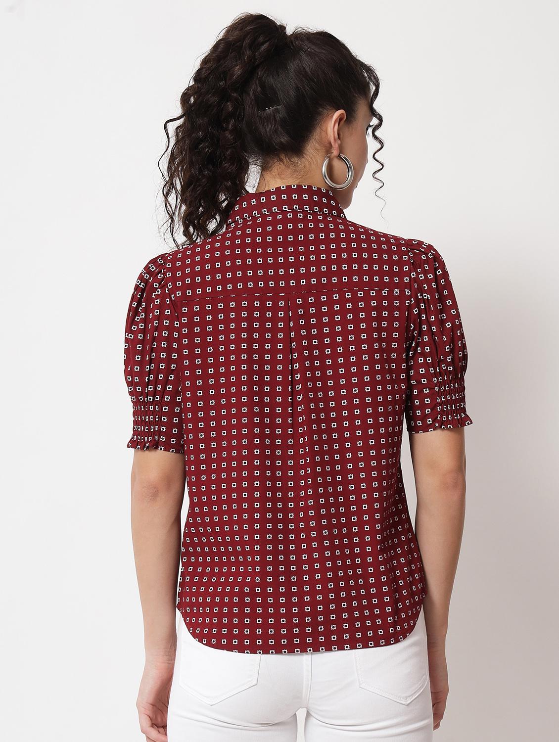red printed shirt - 20017952 - Standard Image - 3