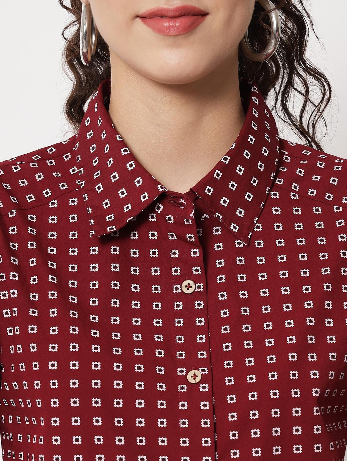 red printed shirt - 20017952 - Standard Image - 5