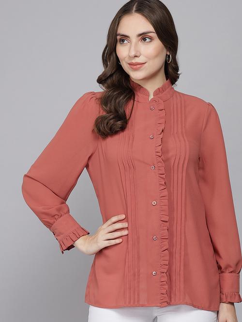 pink solid shirt - 20017955 -  Standard Image - 0