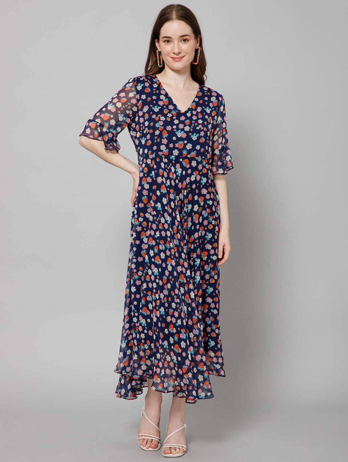 women's fit & flare floral dress