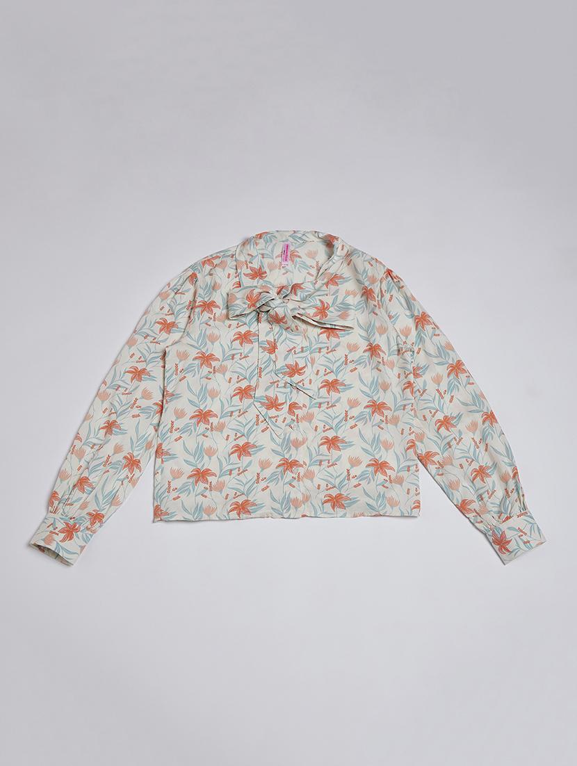 girls tie up neck top - 20018505 - Zoom Image - 0