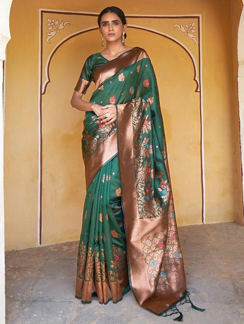 women's banarasi saree with blouse - 20018664 -  Standard Image - 0