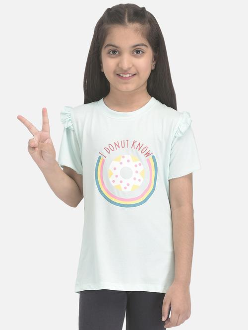 girls printed ruffled sleeve tees - 20018697 - Standard Image - 0