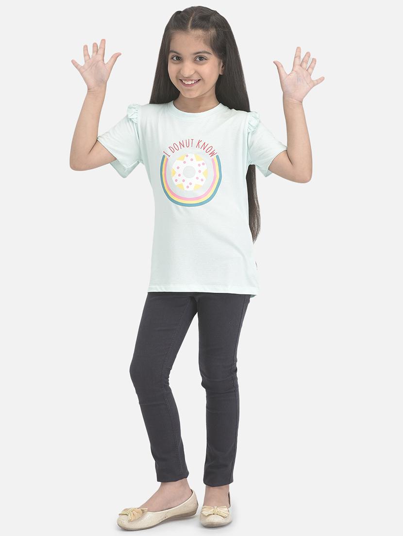 girls printed ruffled sleeve tees - 20018697 - Standard Image - 3