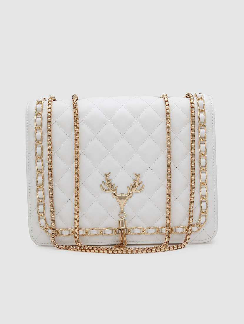 white pu regular sling bag - 20018895 - Zoom Image - 0