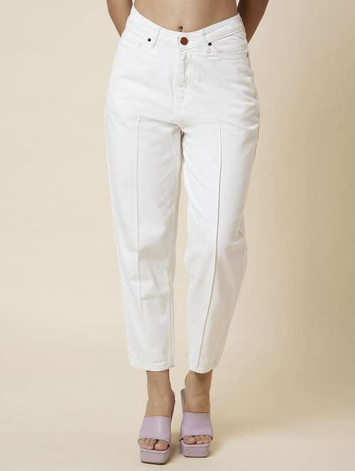 women's plain mom fit jeans - 20018988 - Standard Image - 0