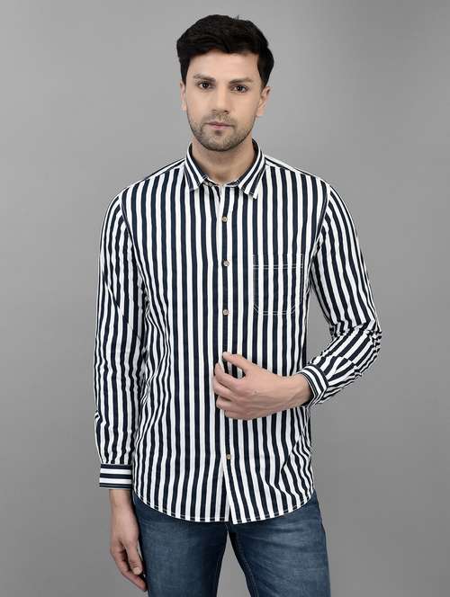 mens stripes casual shirt - 20019050 - Standard Image - 0