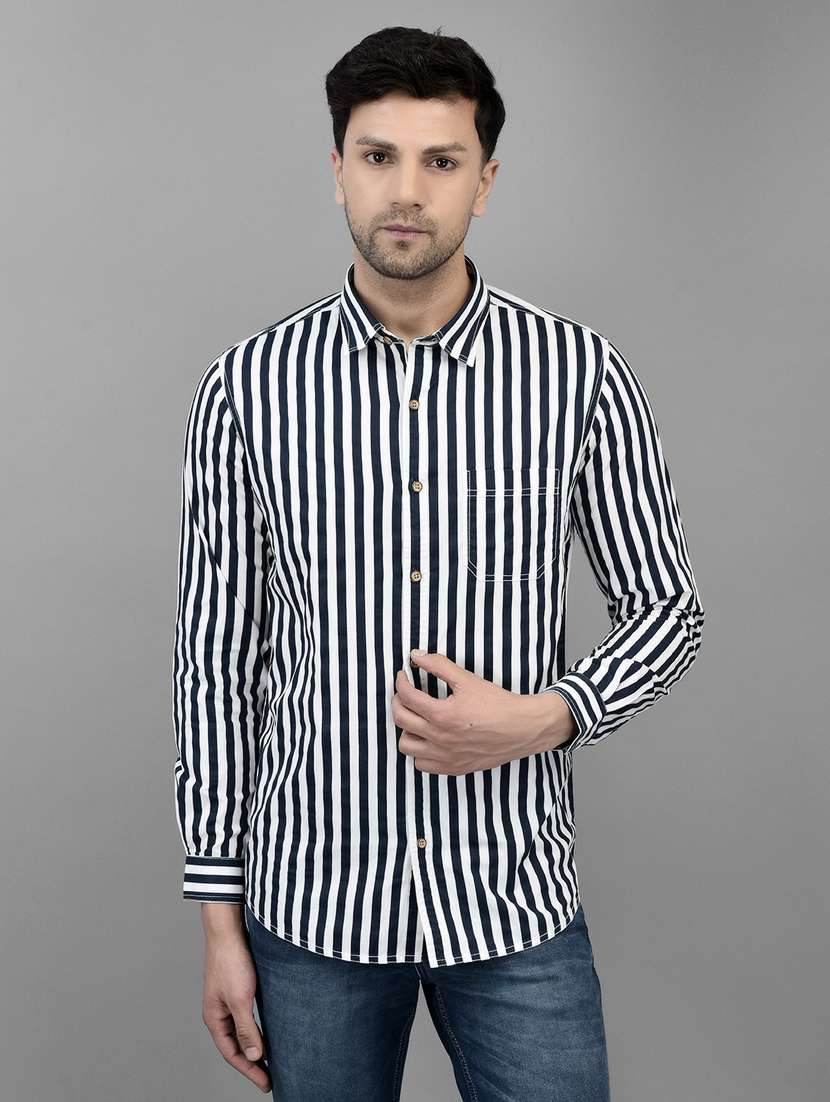 mens stripes casual shirt - 20019050 - Zoom Image - 0