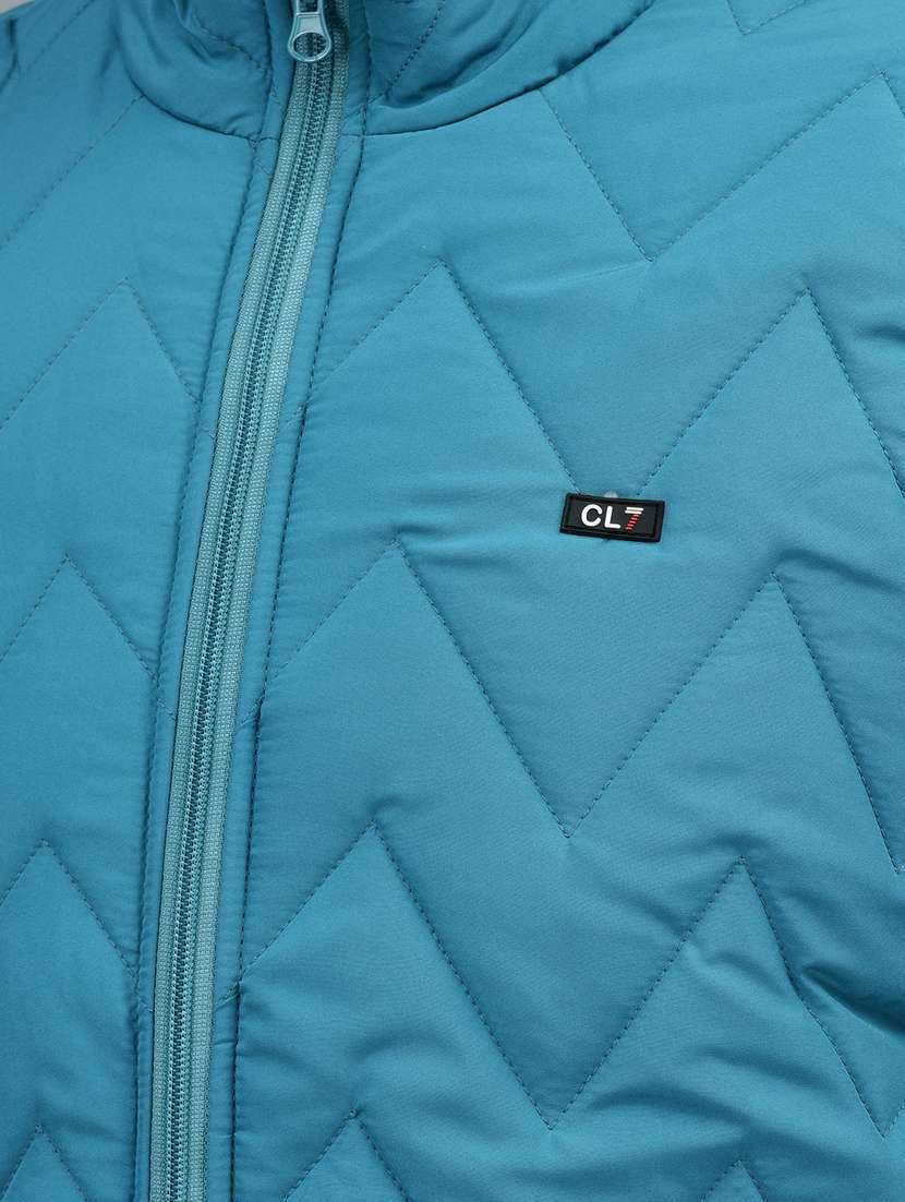 men blue solid sleeveless quilted jacket - 20019065 - Standard Image - 5