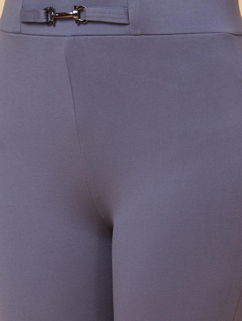women purple viscose jeggings - 20019079 - Standard Image - 5