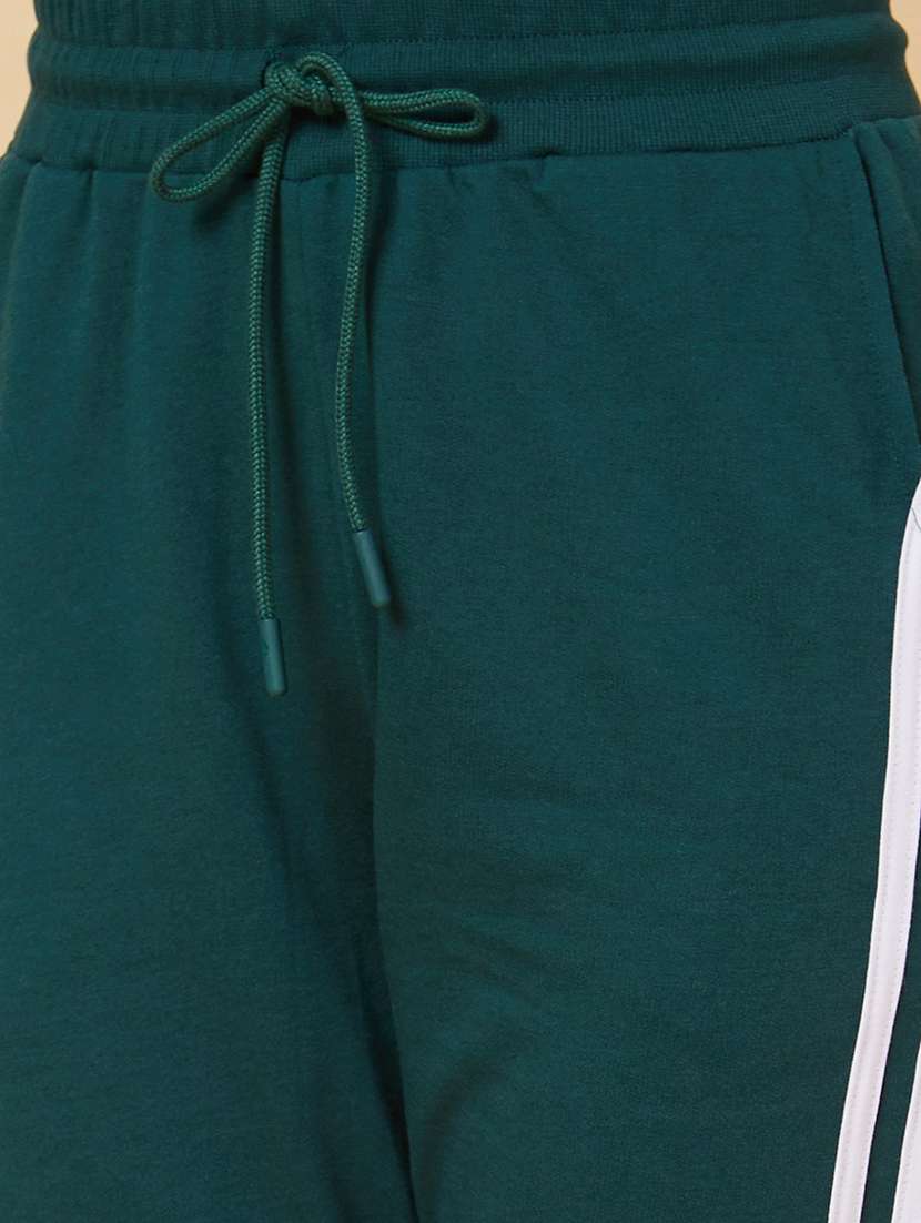 women green cotton tapered joggers - 20019082 -  Standard Image - 5
