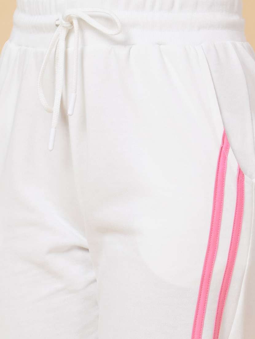 women white cotton tapered joggers - 20019084 -  Standard Image - 5