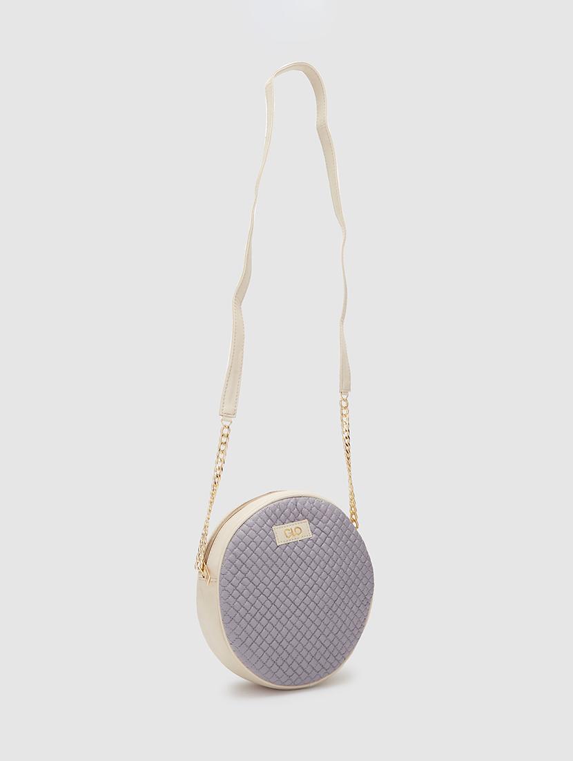 purple leatherette (pu) sling bag - 20019106 - Standard Image - 3