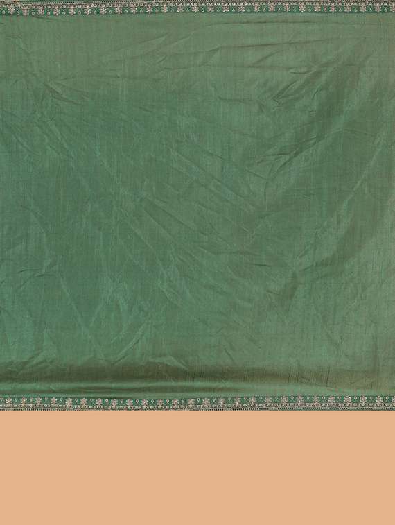 women's solid green colored saree with blouse - 20019313 -  Standard Image - 3
