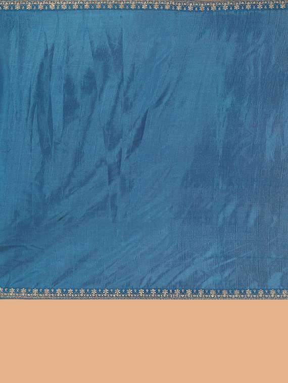 women's bordered royal blue colored saree with blouse - 20019365 -  Standard Image - 3