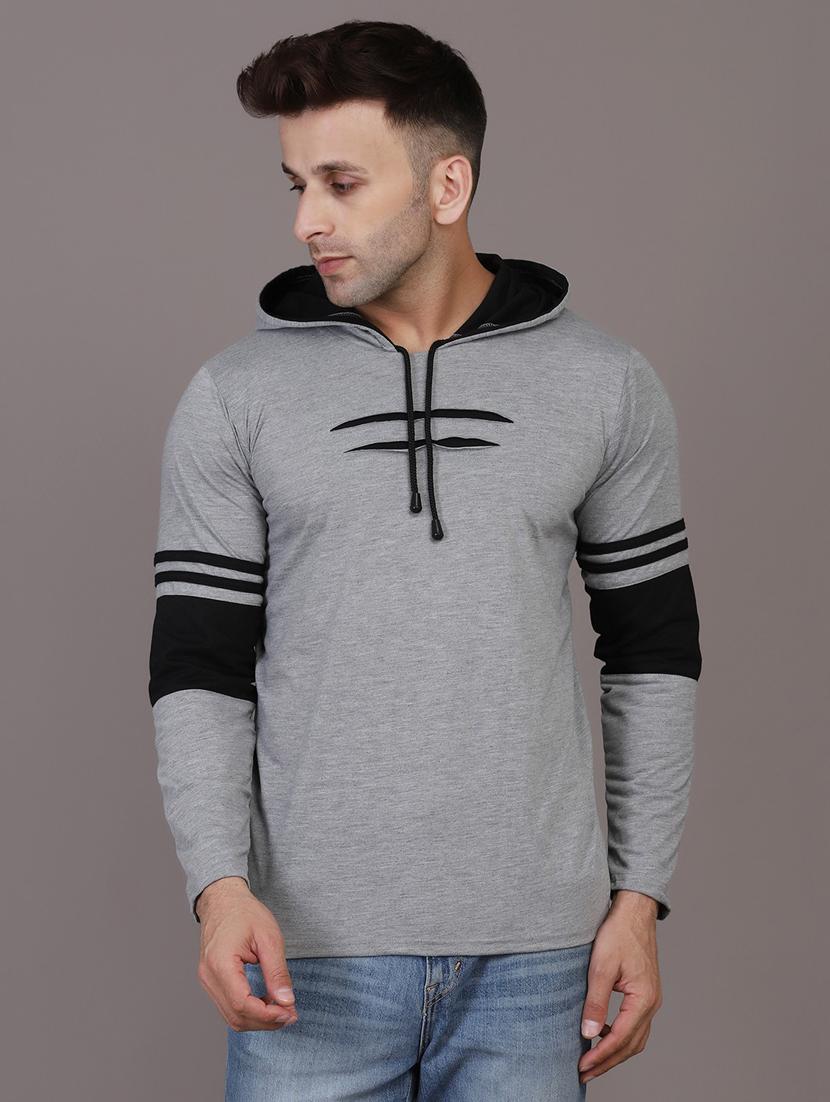 hood neck color block sweatshirt - 20021270 - Zoom Image - 0