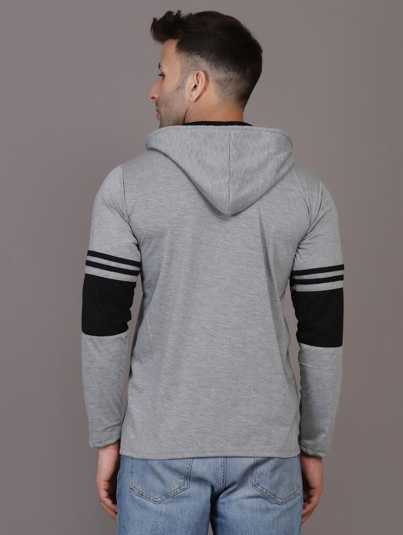 hood neck color block sweatshirt - 20021270 - Standard Image - 3