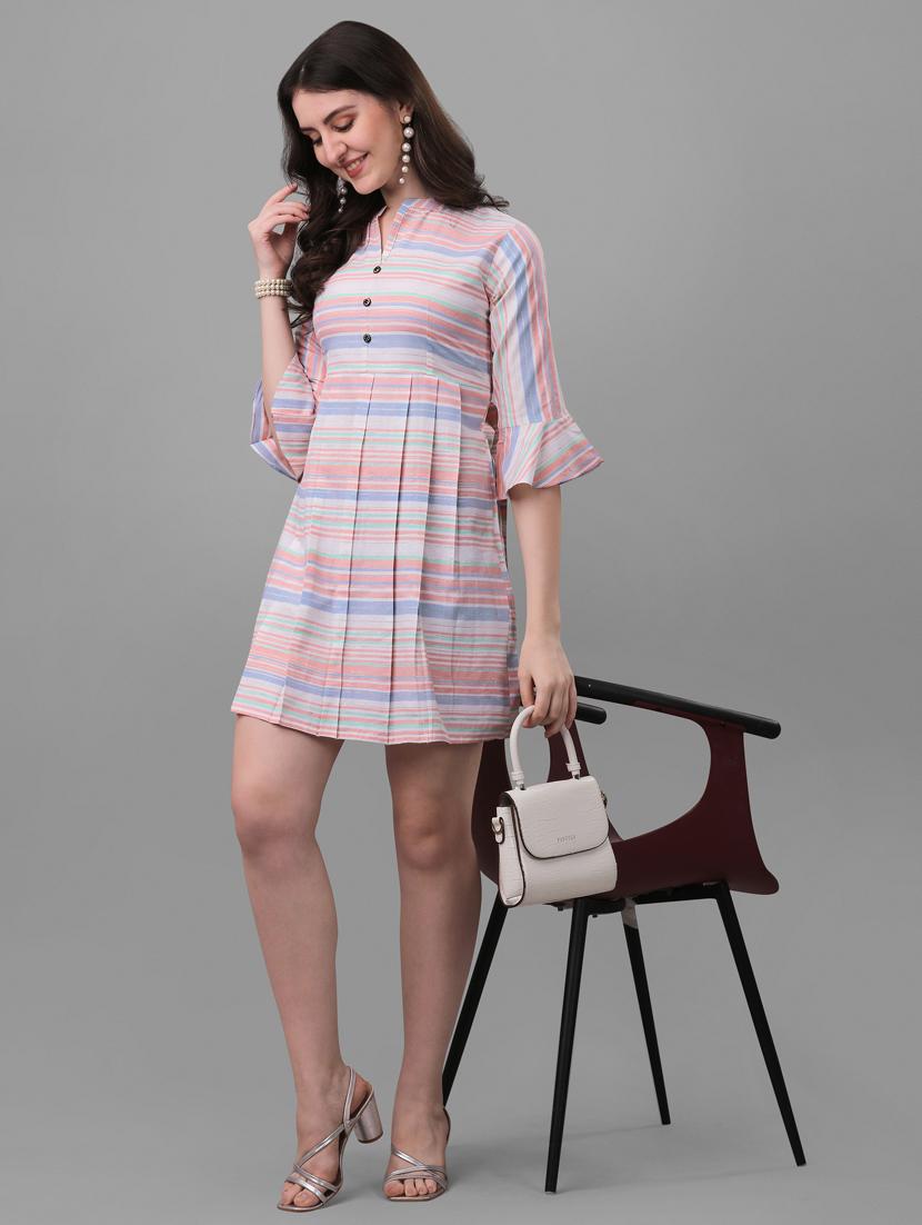 women's striped dress - 20021810 - Standard Image - 3