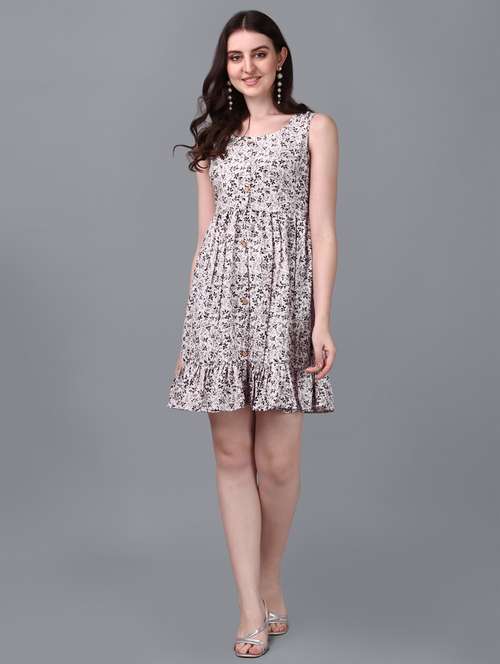 women's tiered dress floral dress - 20021814 - Standard Image - 0