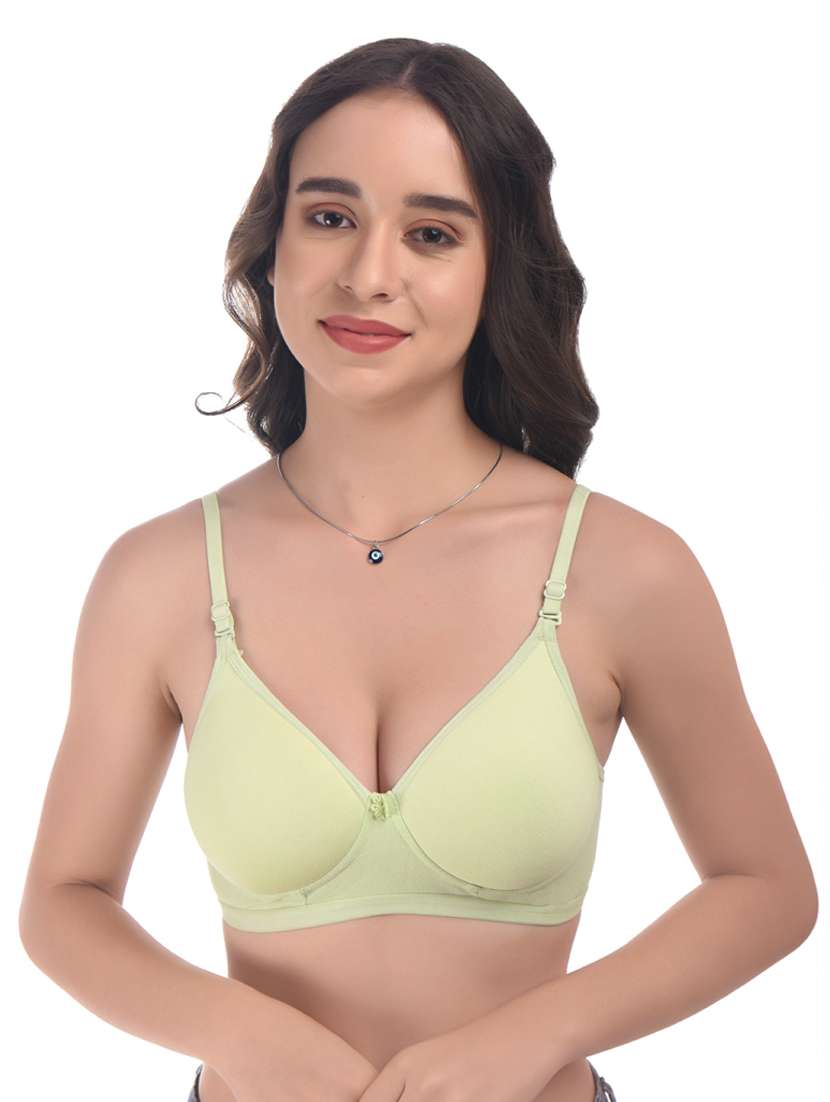 green hosiery push up bra