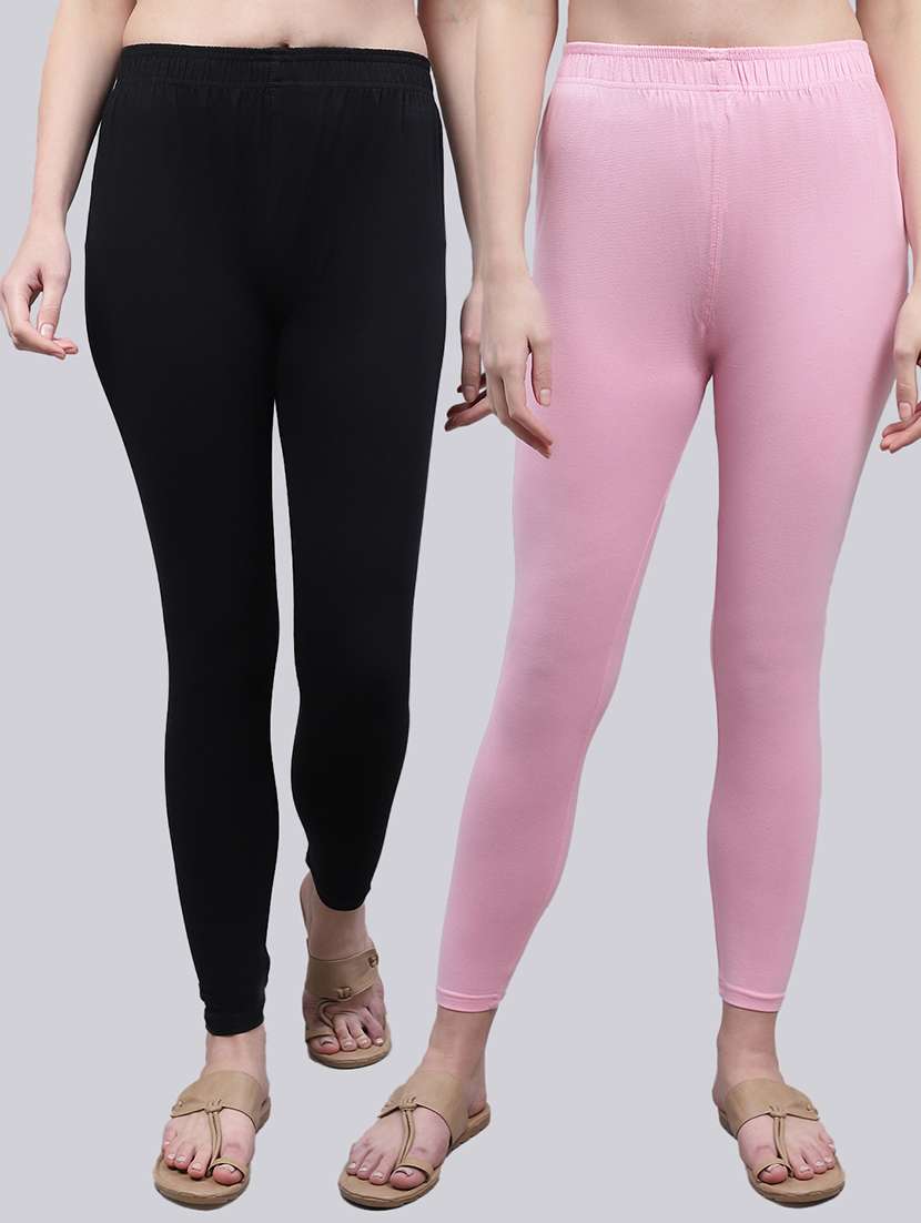 pack of 2 solid leggings - 20021962 -  Zoom Image - 0