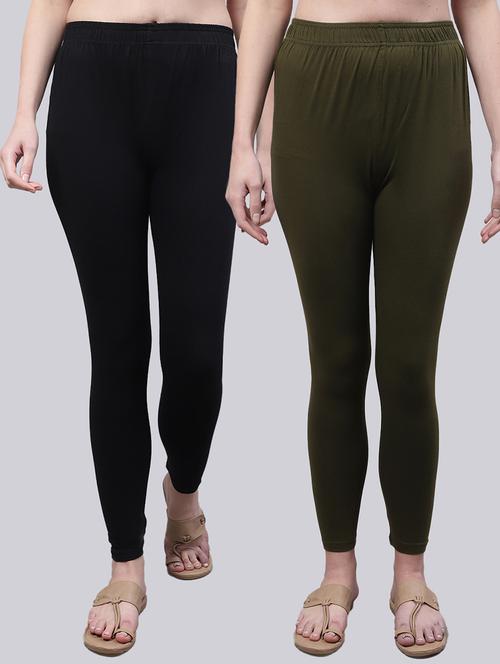 pack of 2 solid leggings - 20021972 - Standard Image - 0