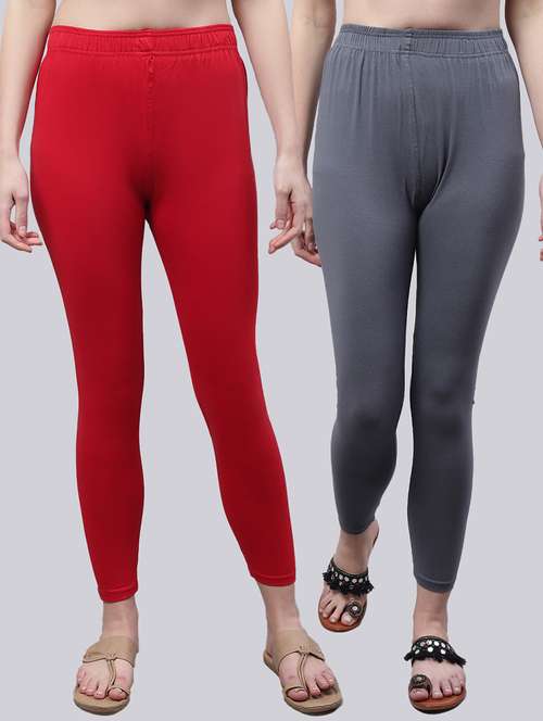pack of 2 solid leggings - 20022035 -  Standard Image - 0