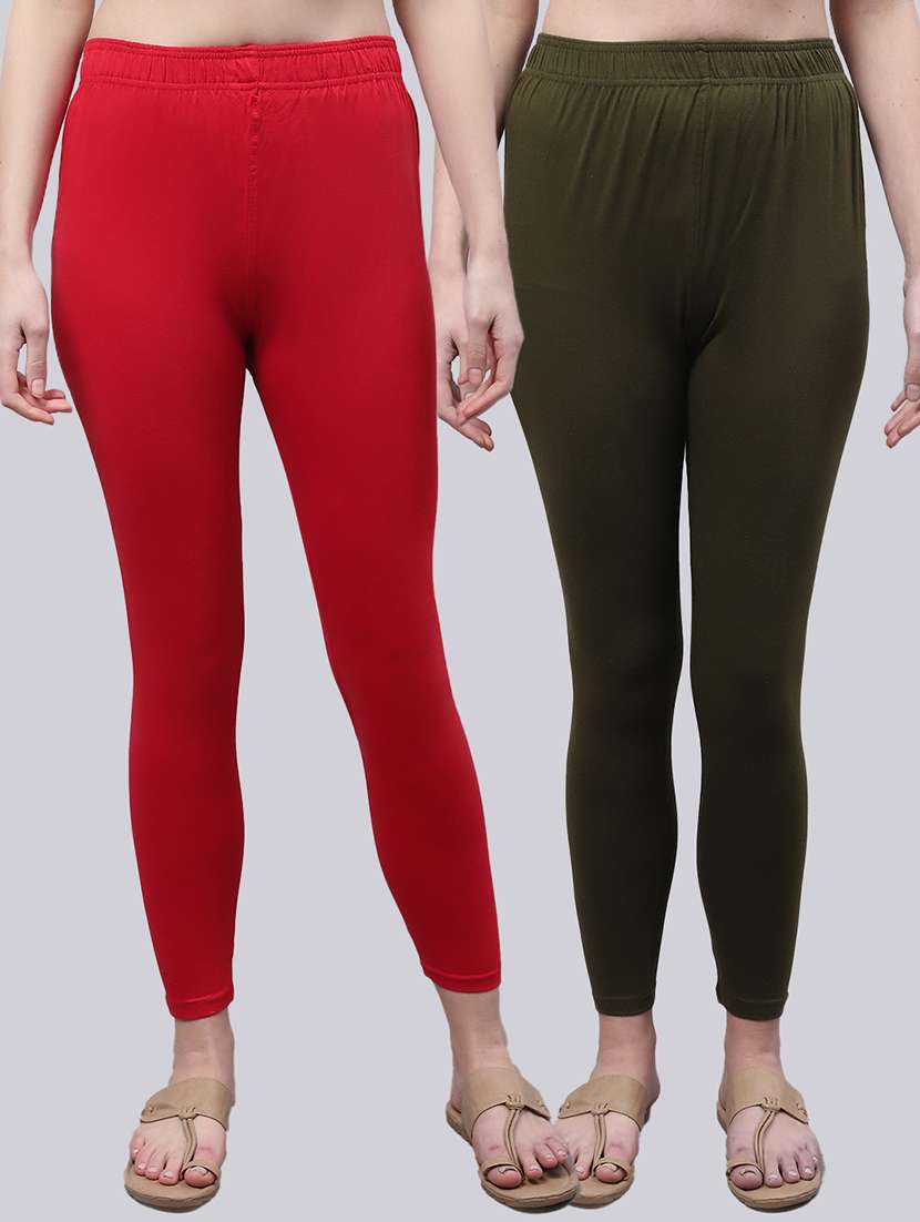 pack of 2 solid leggings - 20022056 -  Zoom Image - 0
