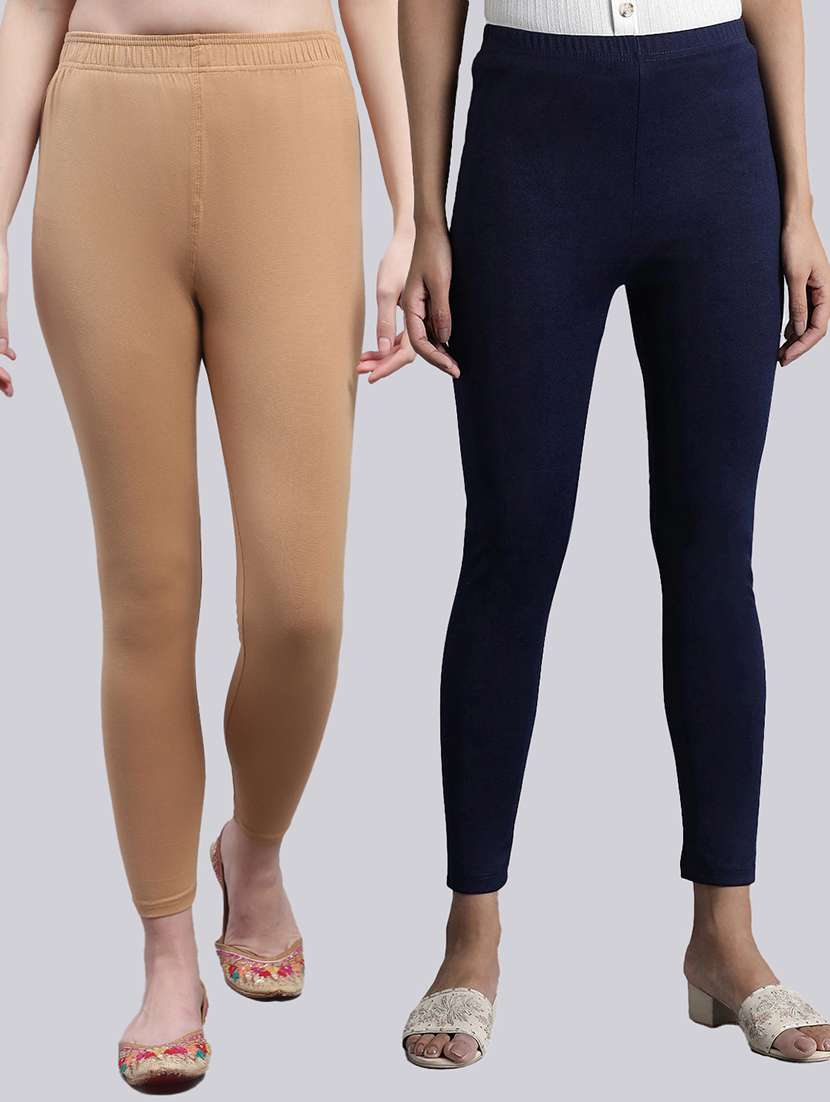 pack of 2 cotton leggings - 20022068 - Zoom Image - 0