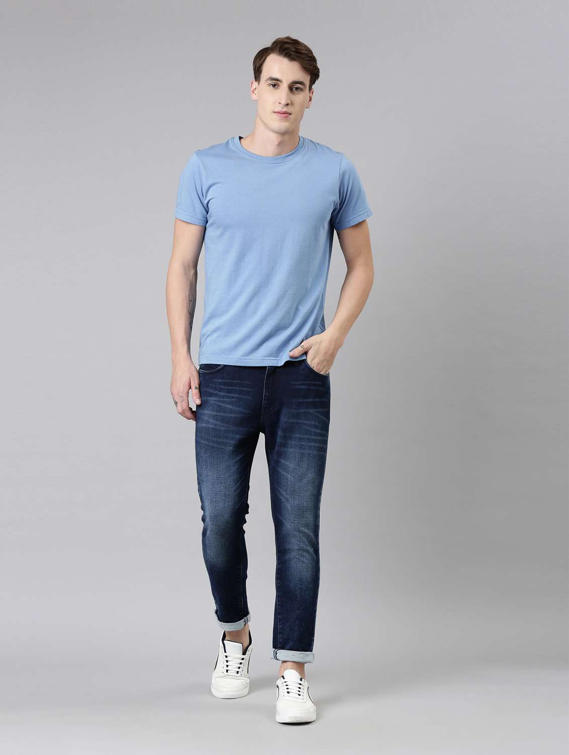 mens slim fit plain jeans - 20022625 -  Standard Image - 3