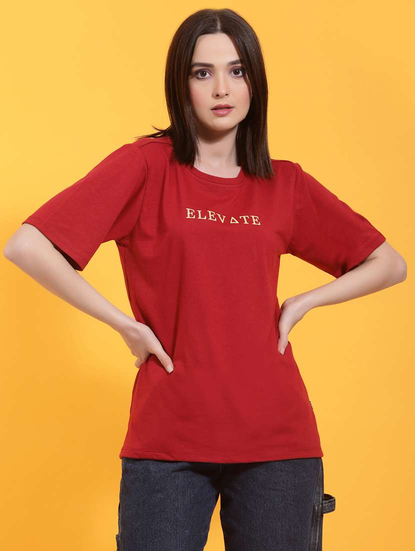 women's straight round neck top