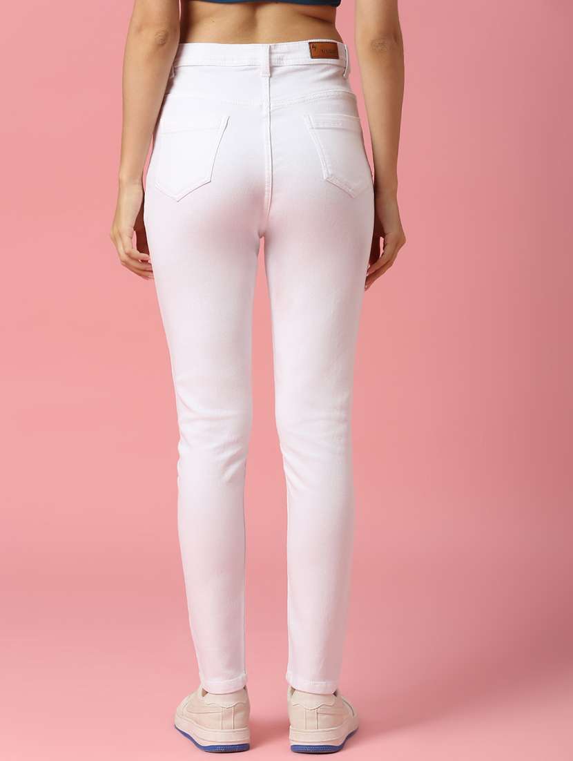 women's plain slim fit jeans - 20023017 -  Standard Image - 3