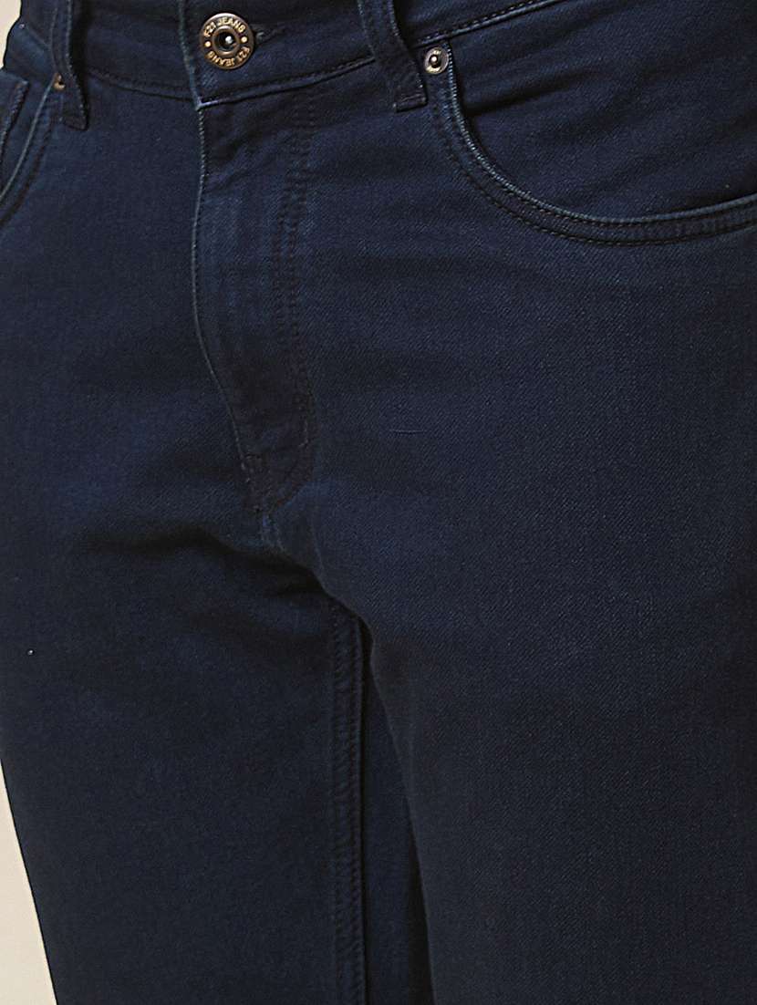 men blue cotton plain jeans - 20023038 - Standard Image - 5