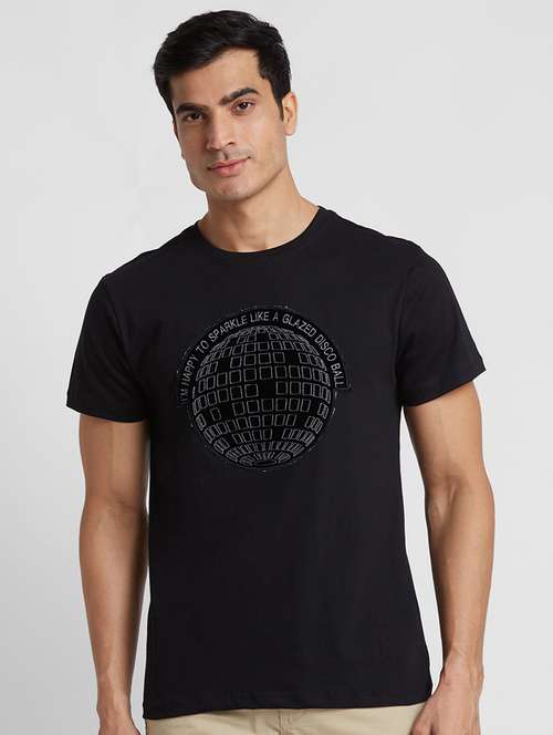 round neck printed regular t-shirt - 20023048 - Standard Image - 0