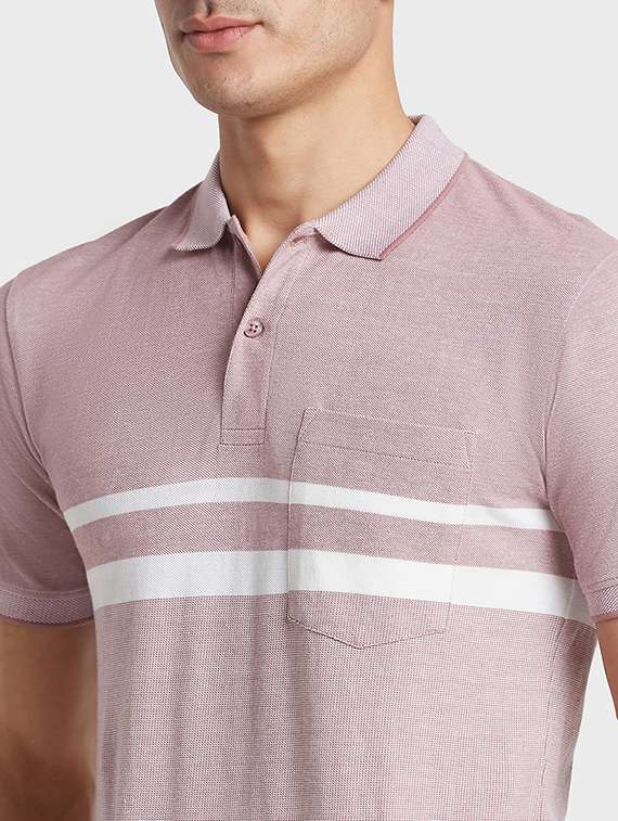 mens striped polo t-shirt  - 20023073 -  Standard Image - 5