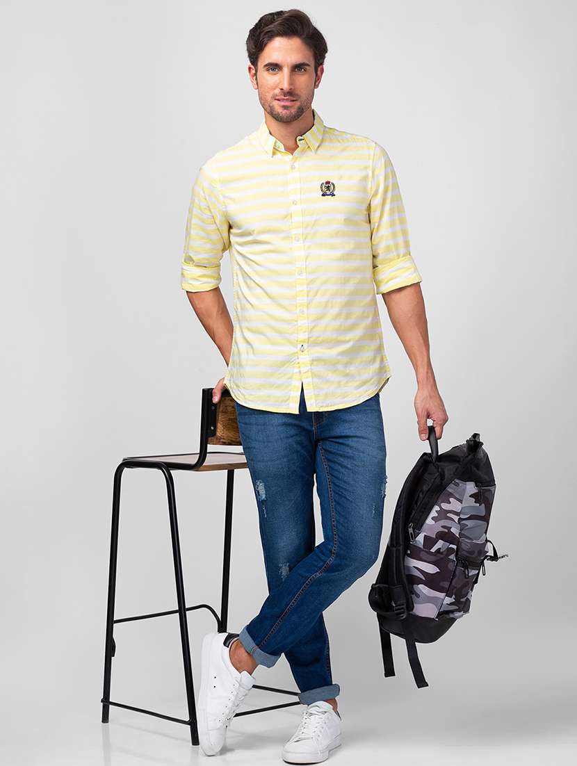 men blue cotton distressed jeans - 20023820 -  Standard Image - 3