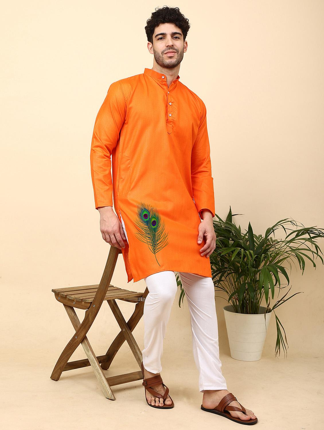printed kurta pyjama ethnic wear set - 20023855 - Standard Image - 3