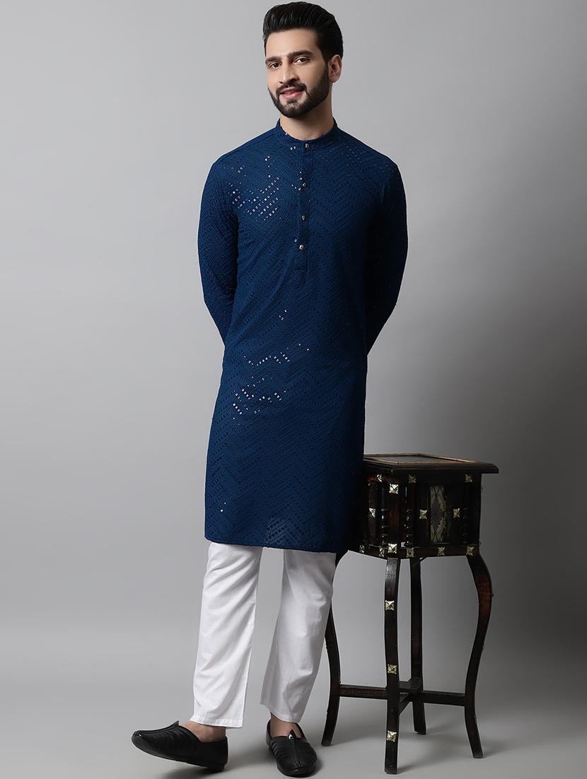 embroidered kurta pyjama set - 20024813 - Zoom Image - 0