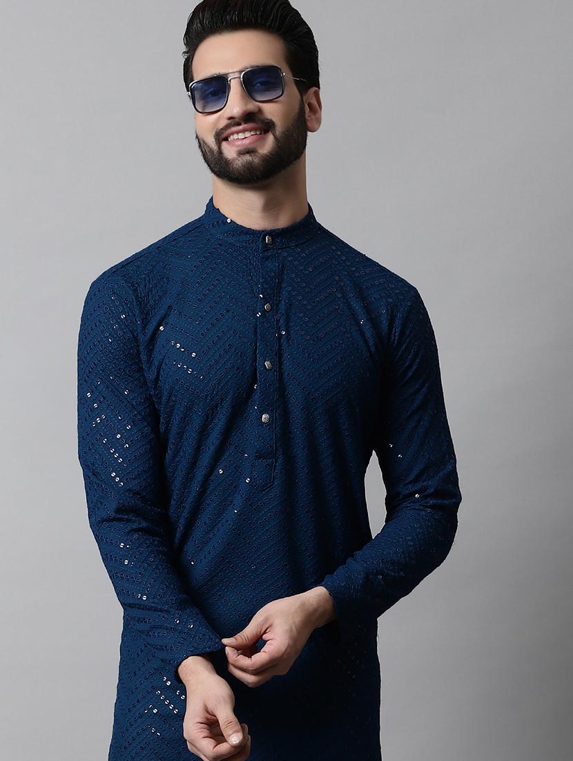 embroidered kurta pyjama set - 20024813 - Standard Image - 3