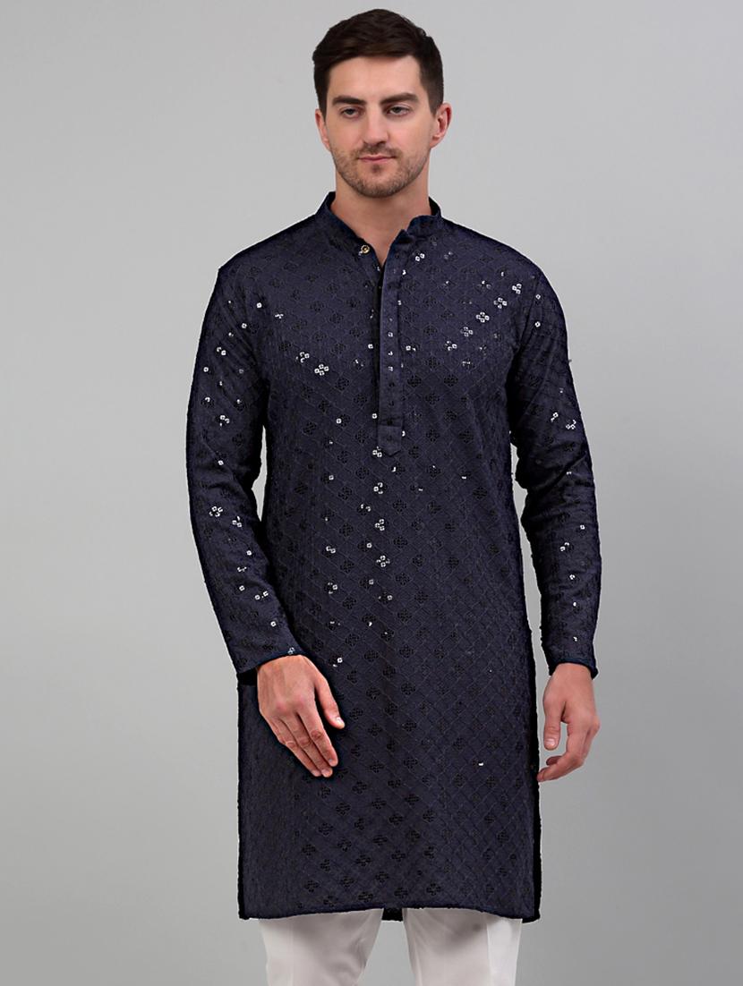 embroidered long kurta with sequin work - 20024872 -  Zoom Image - 0