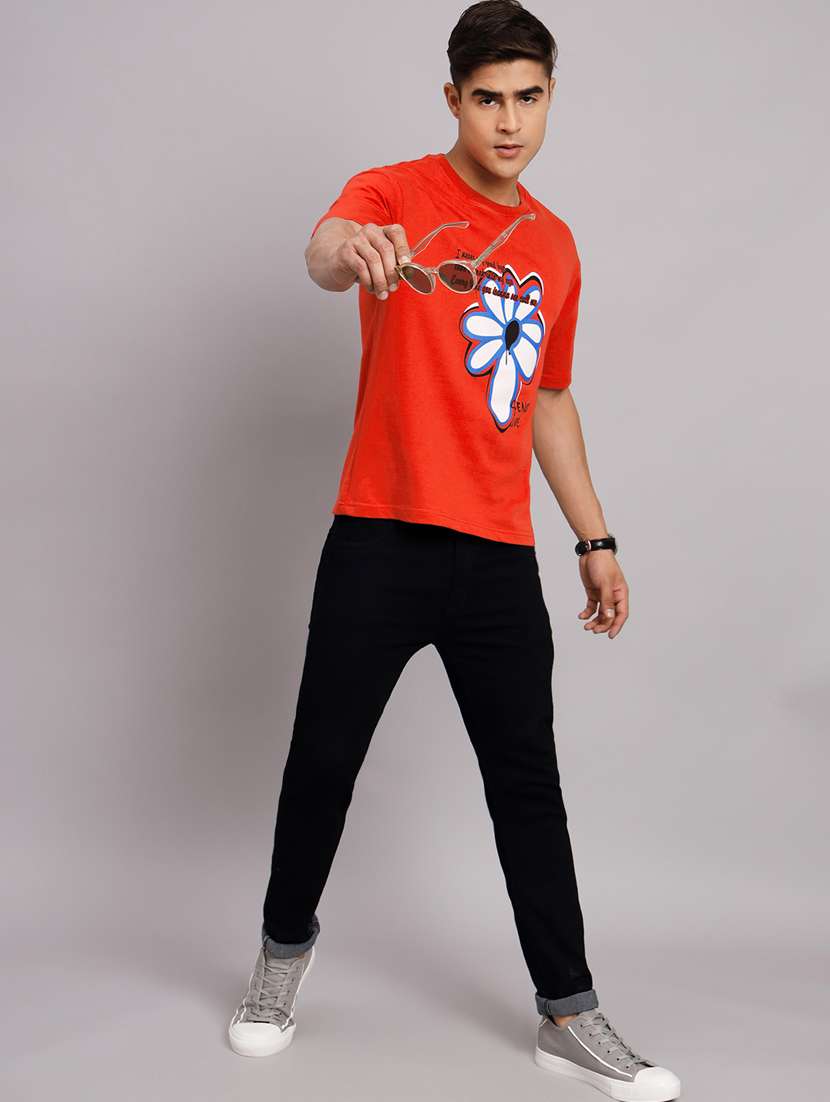 round neck printed regular t-shirt - 20024920 -  Standard Image - 3