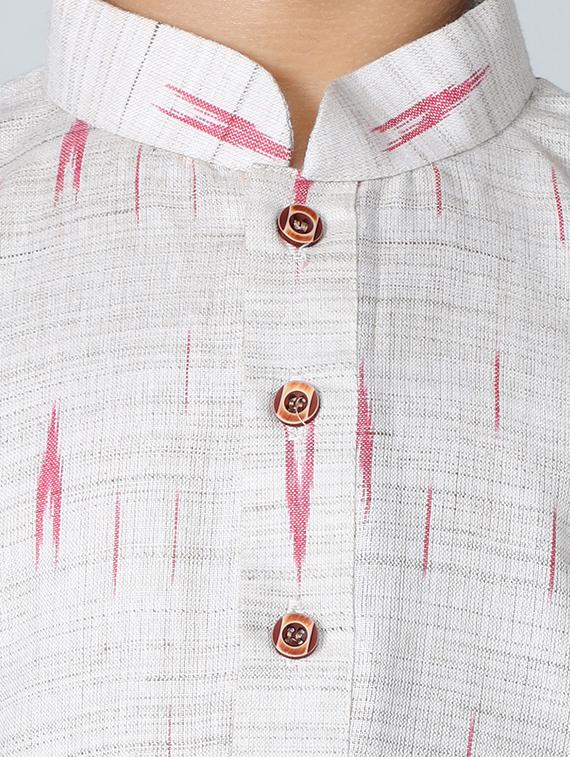 boys mandarin neck printed kurta pant set - 20024921 - Standard Image - 3