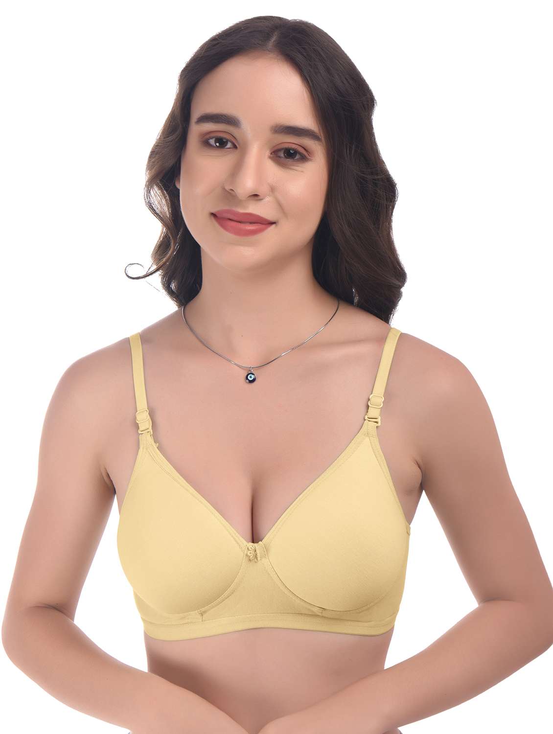 yellow hosiery tshirt bra