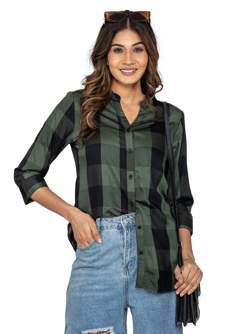 check print regular shirt for women - 20025313 - Zoom Image - 0