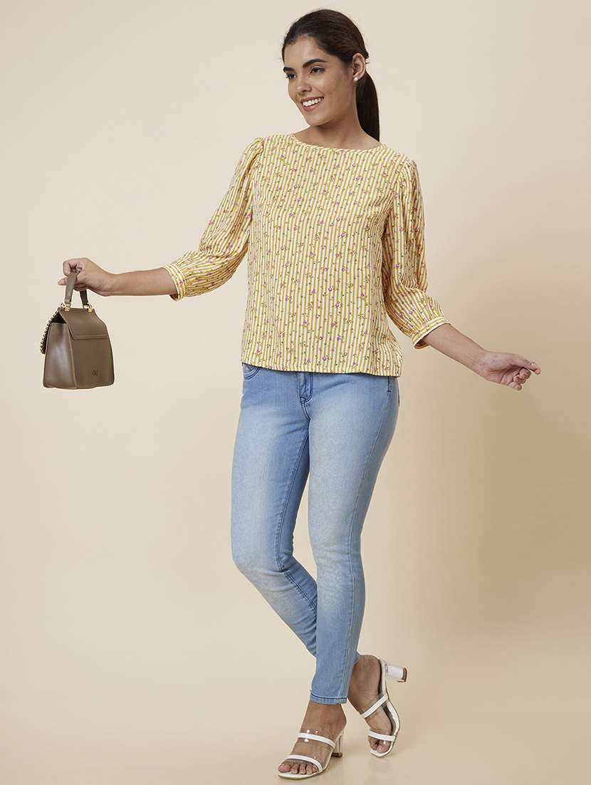 women's straight boat neck top - 20025444 -  Standard Image - 3