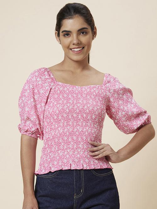 women's blouson sweetheart neck top - 20025448 - Standard Image - 0