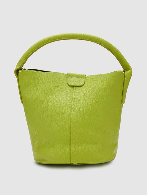 green leatherette (pu) hobo handbag - 20025452 - Standard Image - 0